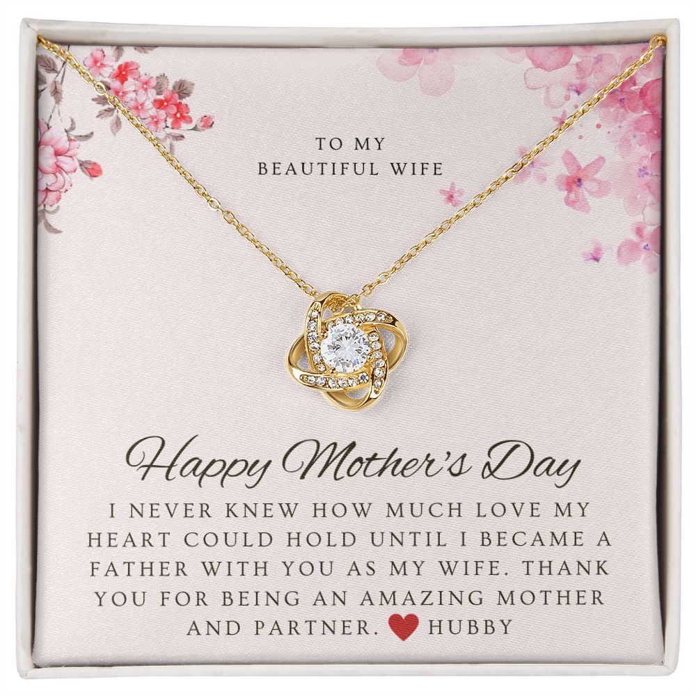 Love Knot Mother's Day Necklace, Gift For Wife From Husband, Mother's Day Gift