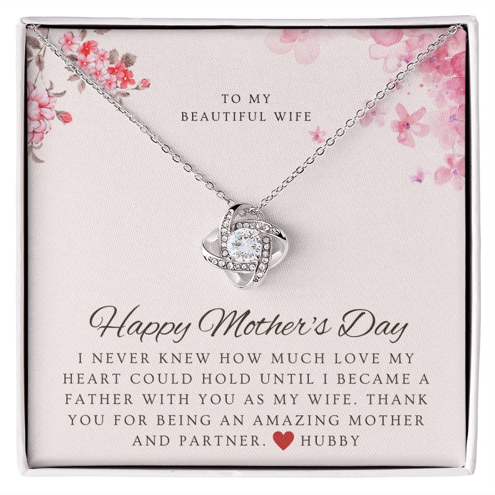 Love Knot Mother's Day Necklace, Gift For Wife From Husband, Mother's Day Gift