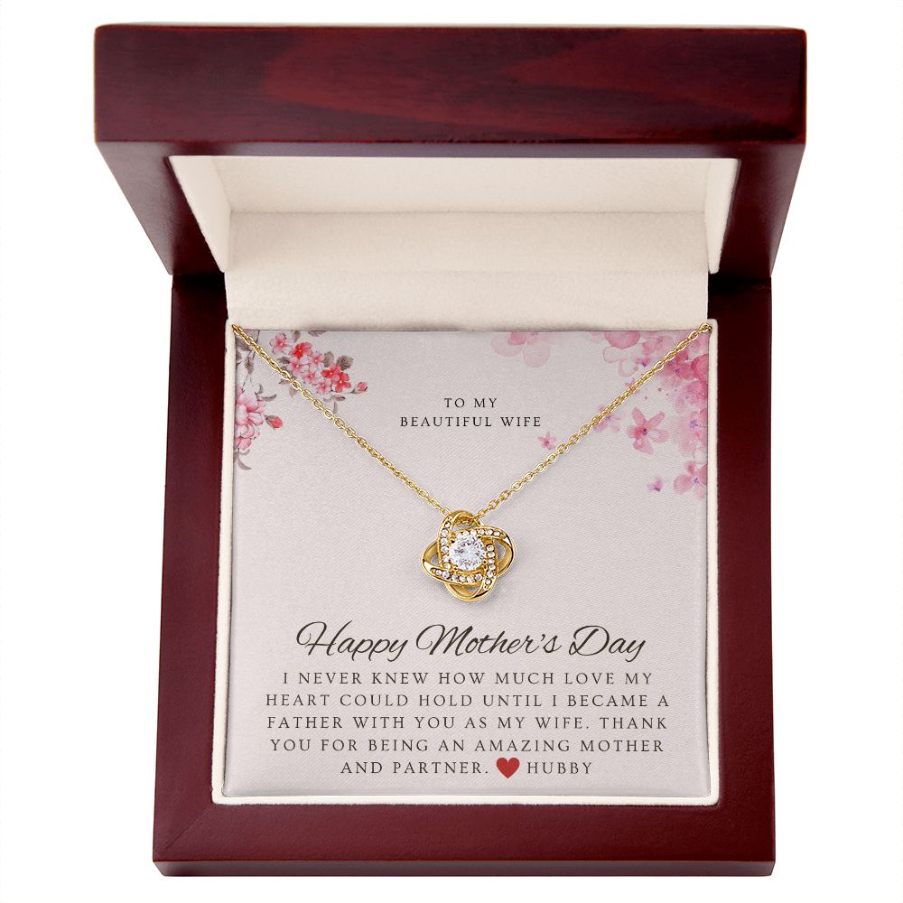 Love Knot Mother's Day Necklace, Gift For Wife From Husband, Mother's Day Gift