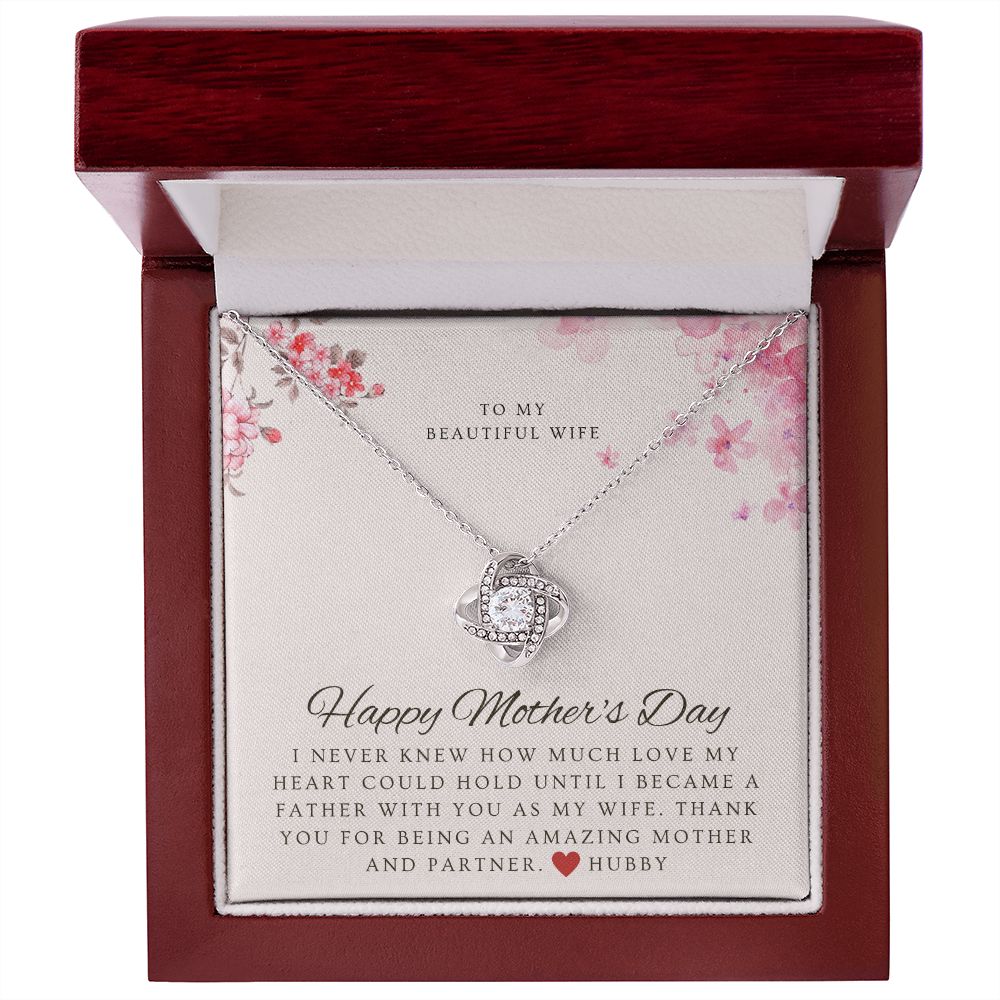 Love Knot Mother's Day Necklace, Gift For Wife From Husband, Mother's Day Gift