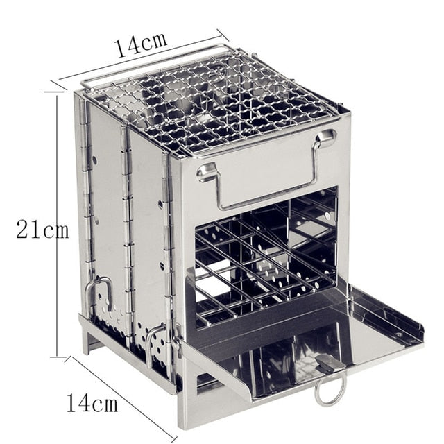 Mini Outdoor Portable Firewood Stove (No Bag)
