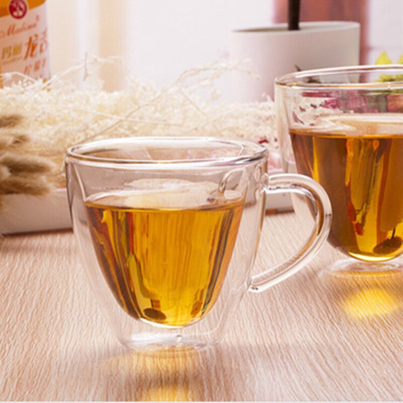 Heart Insulated Glass Cup