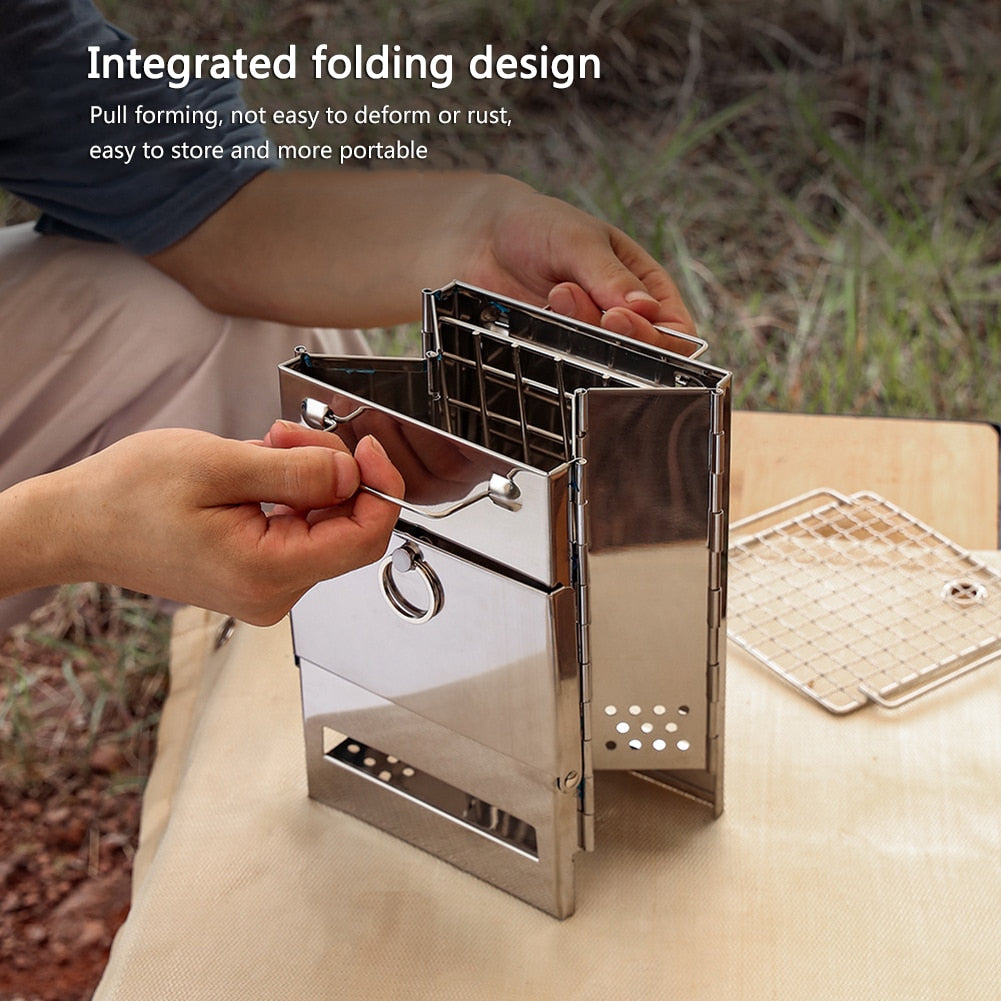 Mini Outdoor Portable Firewood Stove with Bag