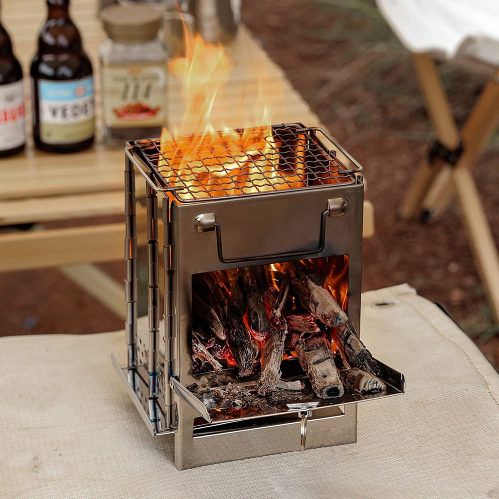 Mini Outdoor Portable Firewood Stove with Bag