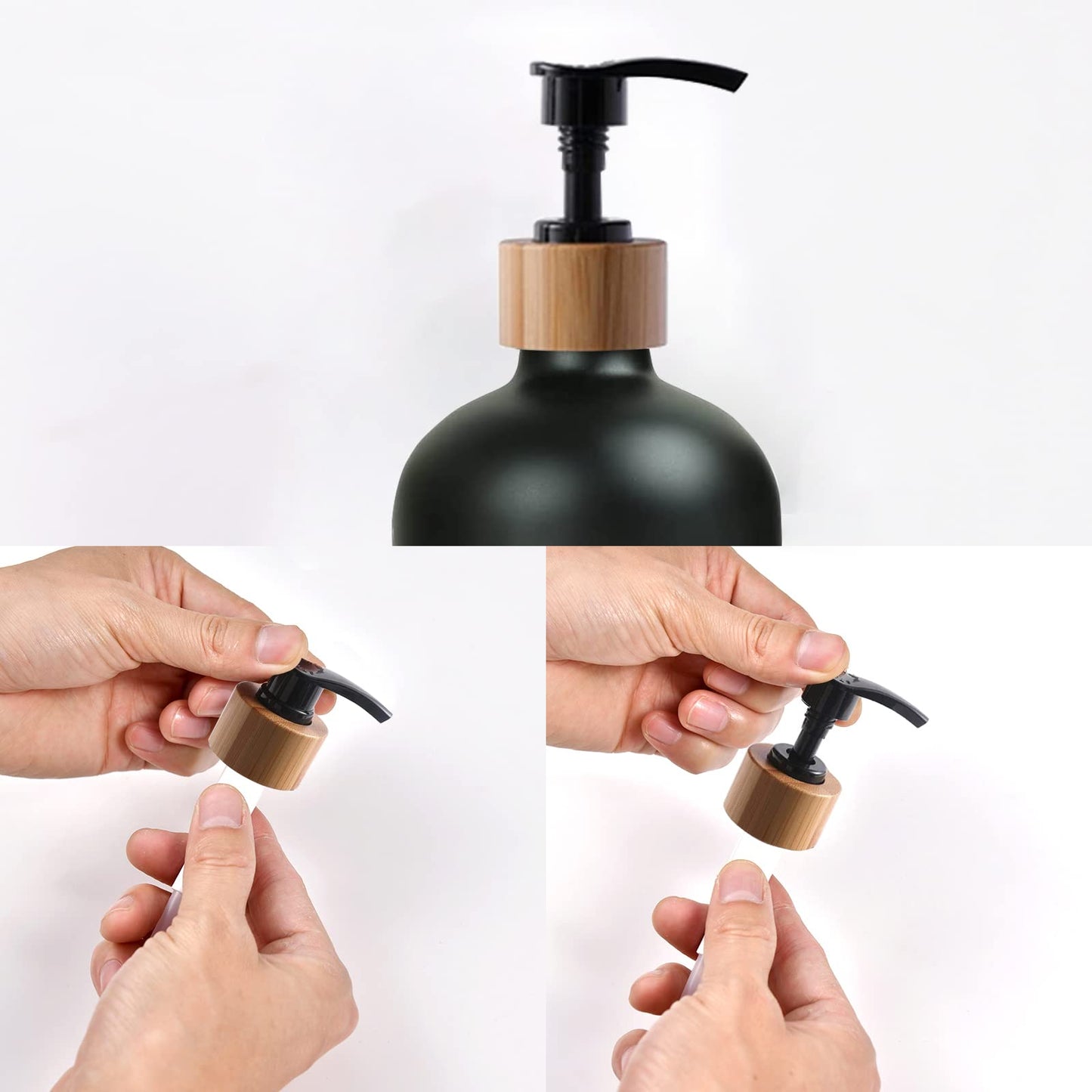 Refillable Bamboo Soap Dispenser